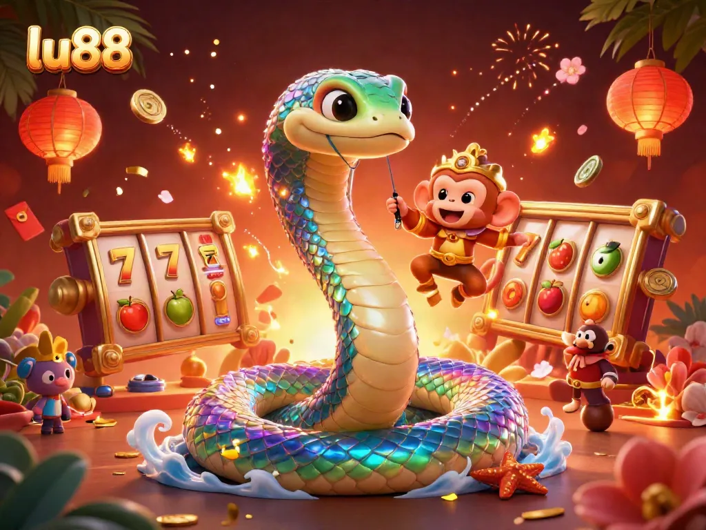 Spin to win at lu88 with vibrant game elements, colorful characters, and enchanting atmosphere.