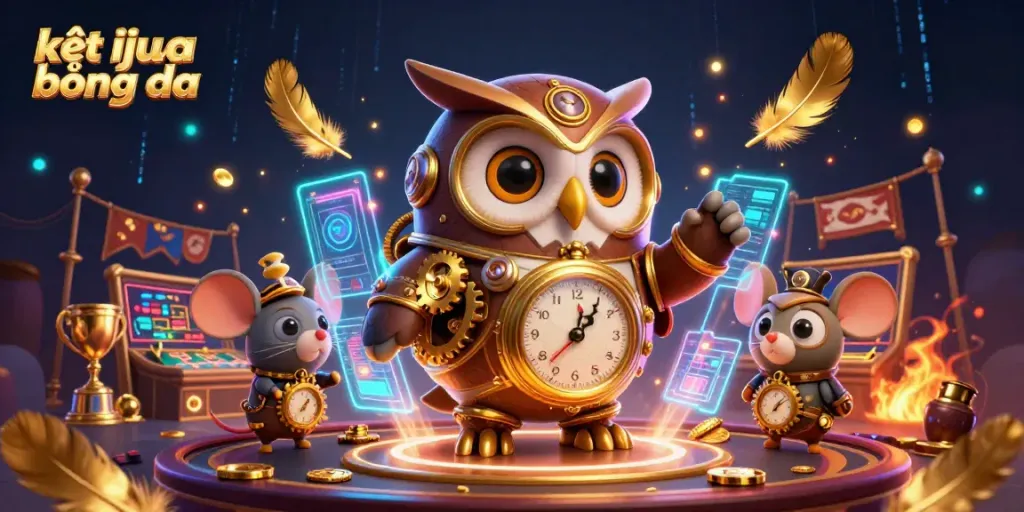 Experience kết quả bóng đá with dynamic sports betting elements and vibrant characters in a 3D scene.
