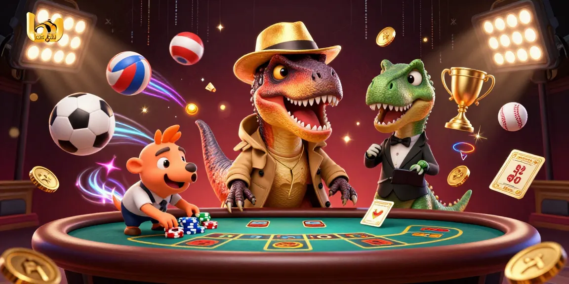 Engage in kèo nhà cái action with a clever velociraptor at the blackjack table and thrilling elements.