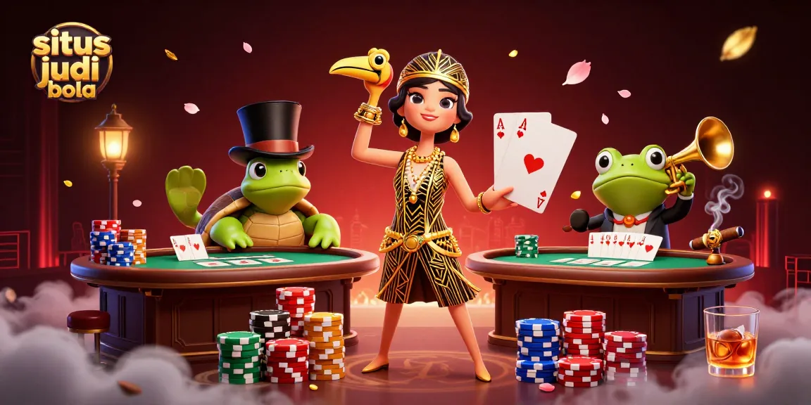 Engage with situs judi bola through 3D casino aesthetics featuring characters and vibrant gaming elements.