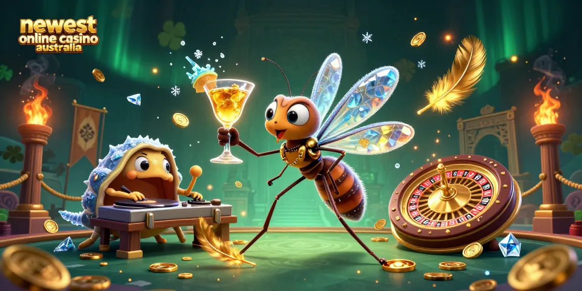 Experience thrilling gameplay at the newest online casino Australia with vibrant characters and casino elements.