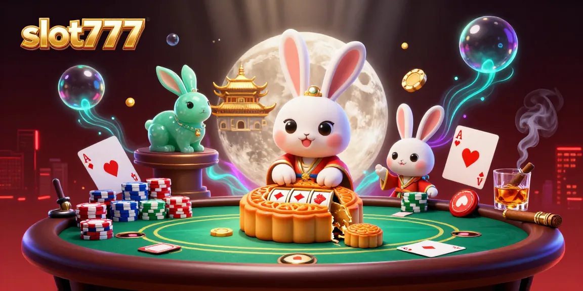 Experience the thrill of slot777 as the moon rabbit unveils hidden poker chips.